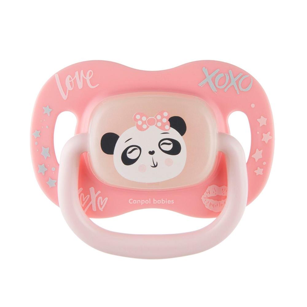 Пустышка Canpol Babies Exotic панда силиконовая симметричная 0-6 м