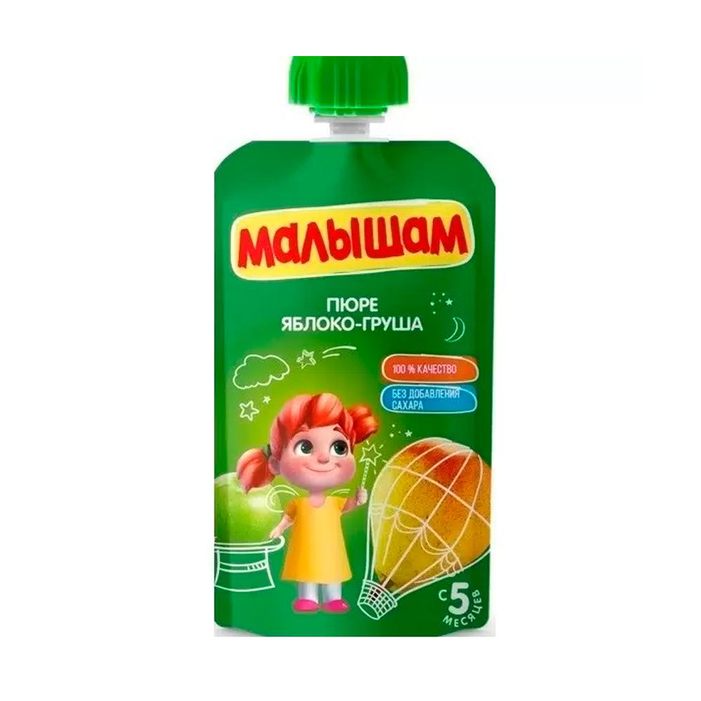 Пюре Малышам яблоко груша 5м+ 180гр