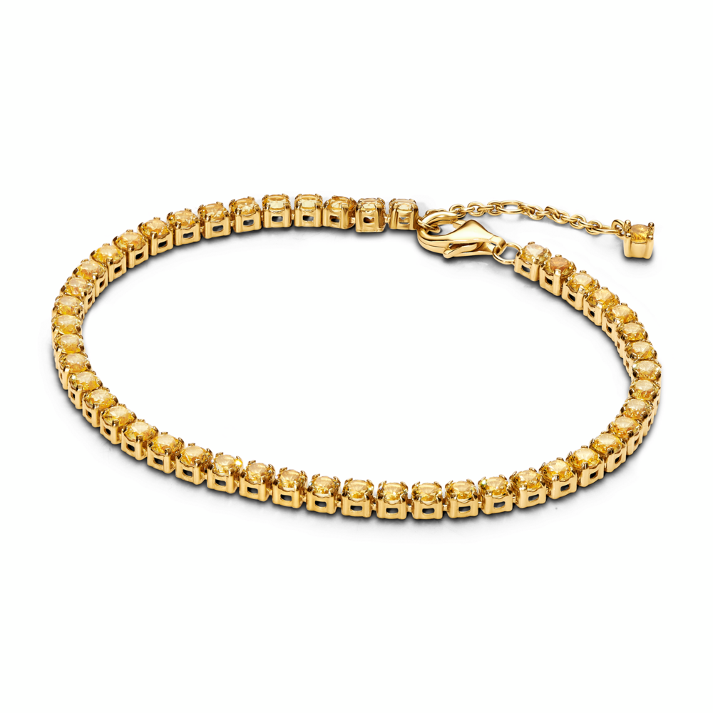 14k gold-plated bracelet with vibrant yellow crystal 14k gold-plated bracelet with vibrant yellow crystal