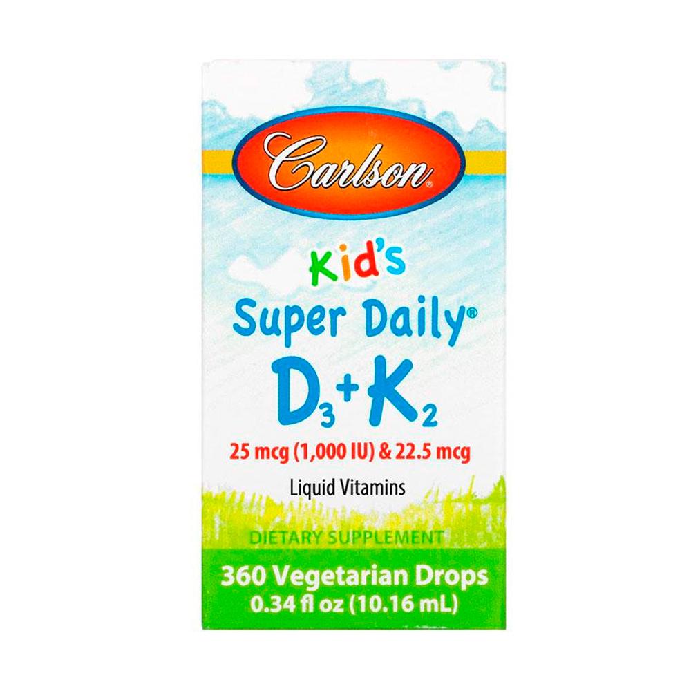Капли Super Daily D3 и K2 для детей 360 капель