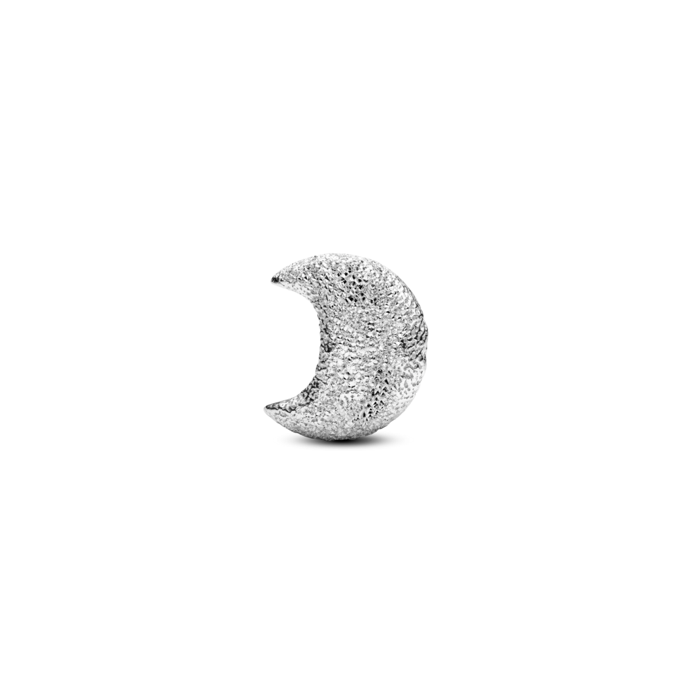 Textured moon sterling silver mini charm Textured moon sterling silver mini charm