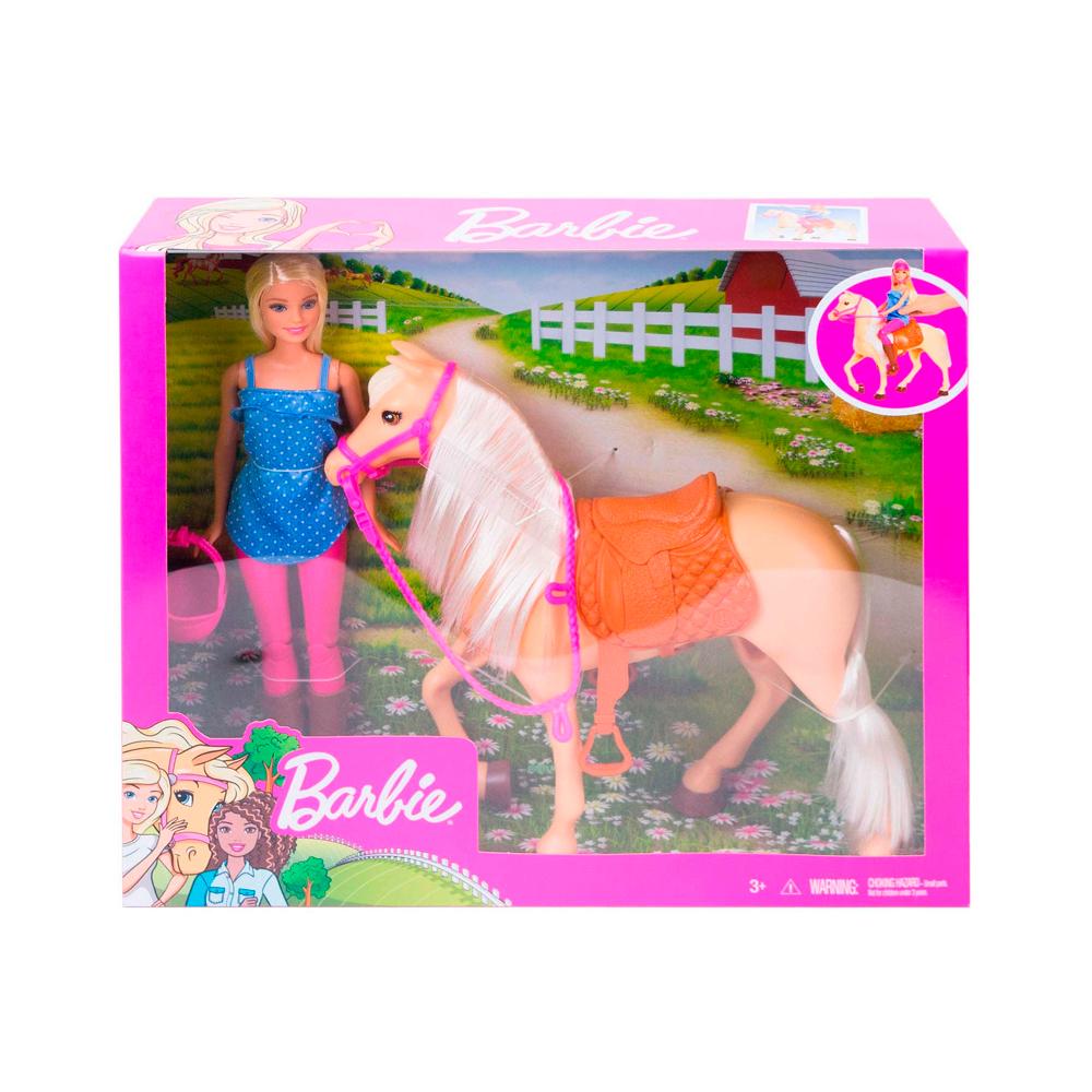 Игровой набор Barbie Doll & Horse наездница с лошадкой