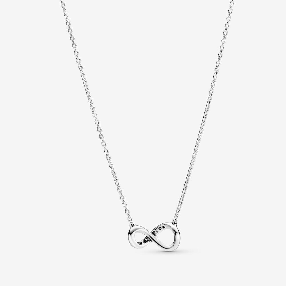 Infinity sterling silver collier with clear cubic zirconia Infinity sterling silver collier with clear cubic zirconia