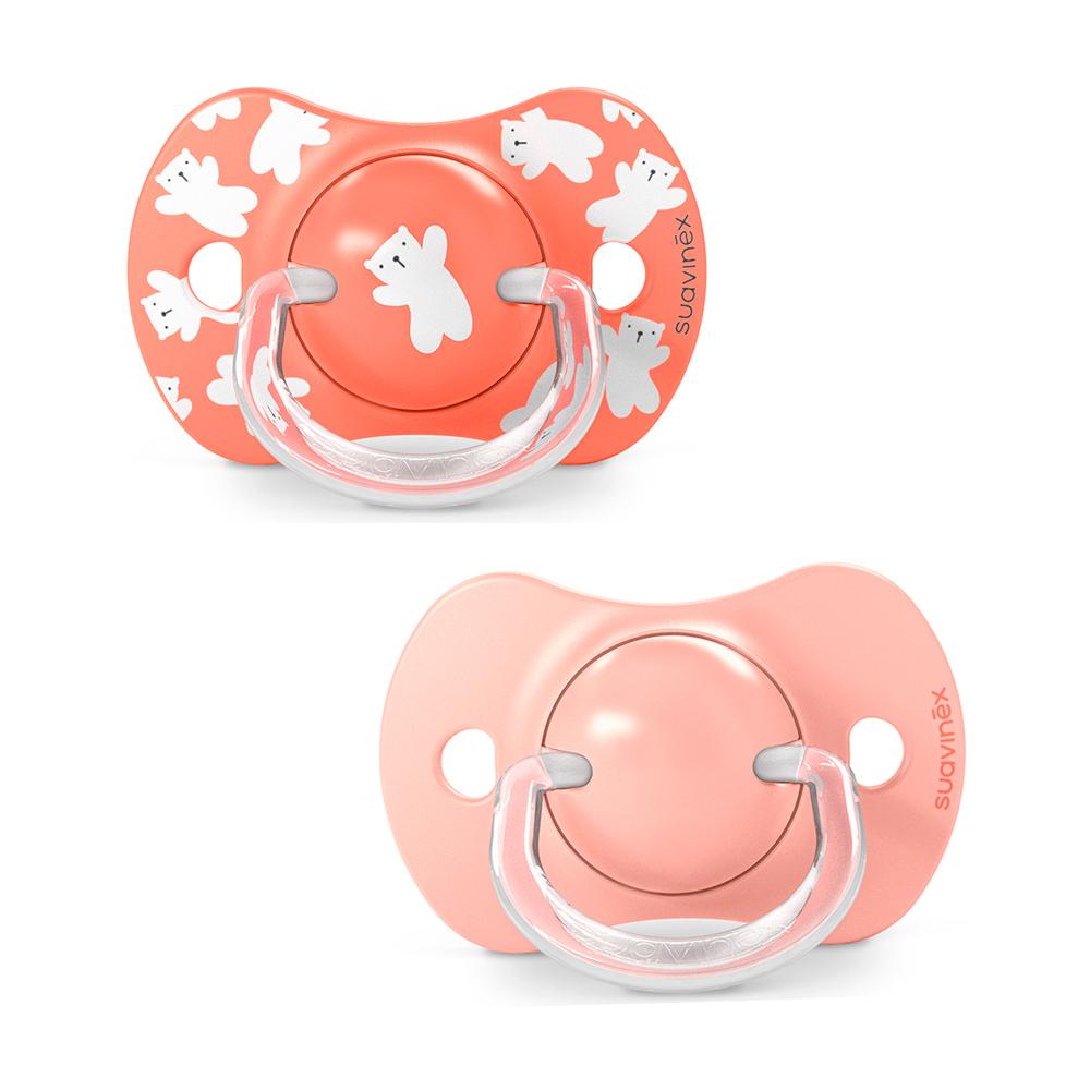 Пустышка Suavinex Wild розовая 18м+ 2шт