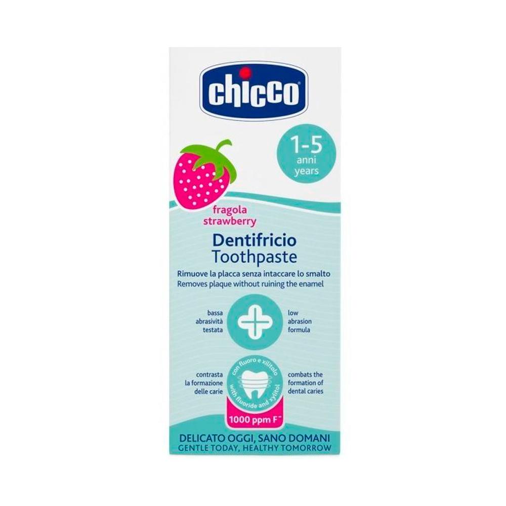 Зубная паста Chicco Клубника с фтором 12м+ 50 мл