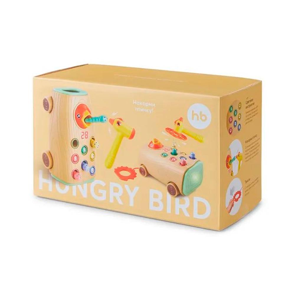 Игрушка-стучалка Happy Baby HUNGRY BIRD beige 331897