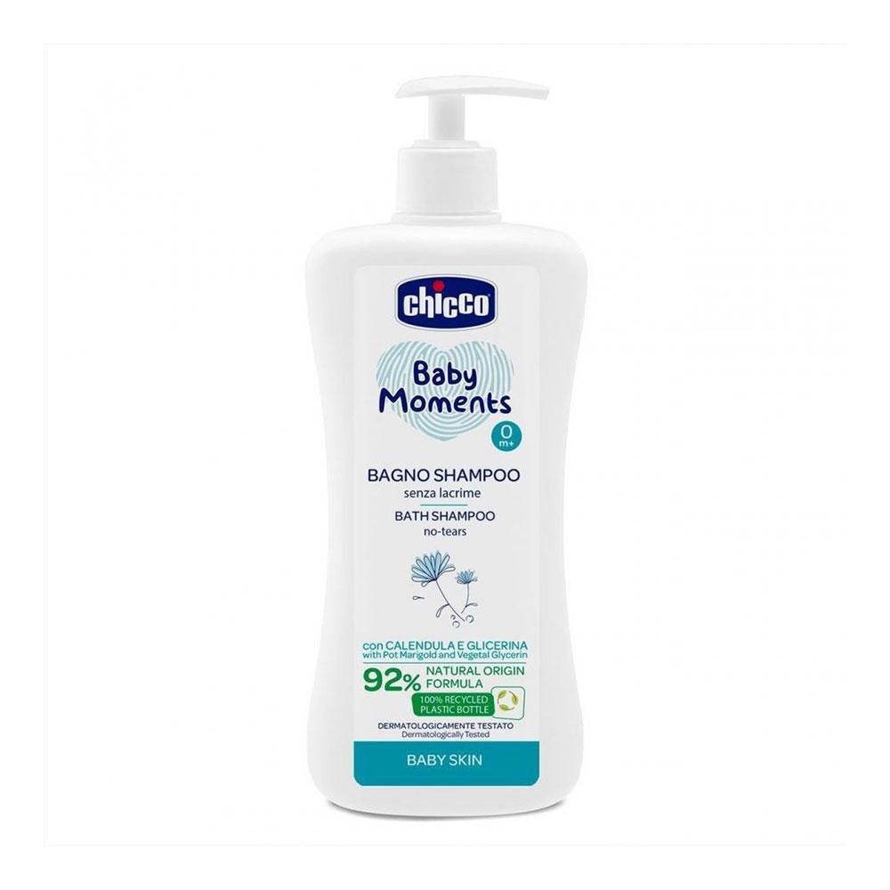 Пена-шампунь без слез Chicco Baby Moments 0м+ 500 мл