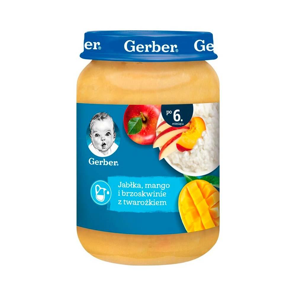 Яблочно-манго-персиковый десерт Gerber с творогом  190 г