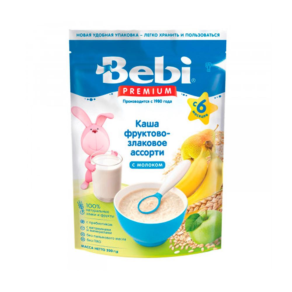 Каша BEBI молочная фруктово-злаковое ассорти 6м+ 200 гр