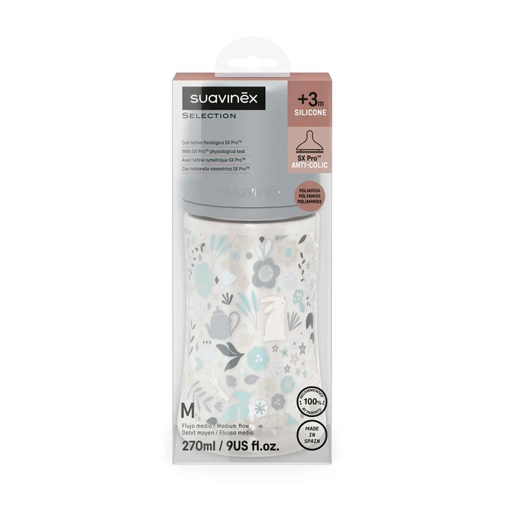 Бутылочка пластиковая Suavinex Wonderland голубая 3м+ 270мл Бутылочка пластиковая Suavinex Wonderland голубая 3м+ 270мл