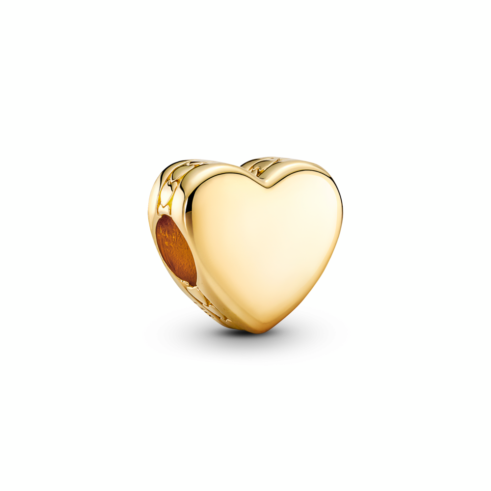 Engravable heart 14k gold-plated charm Engravable heart 14k gold-plated charm