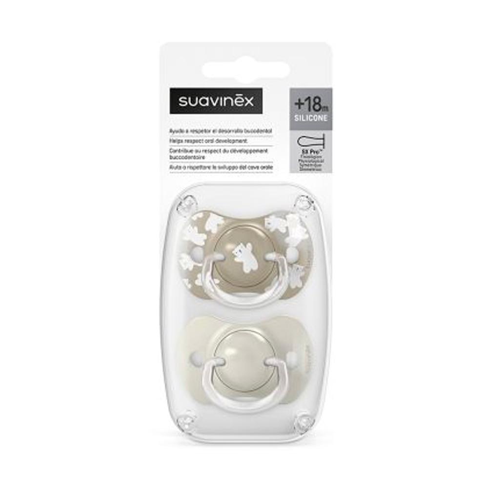 Пустышка Suavinex Wild бежевая 18м+ 2шт Пустышка Suavinex Wild бежевая 18м+ 2шт