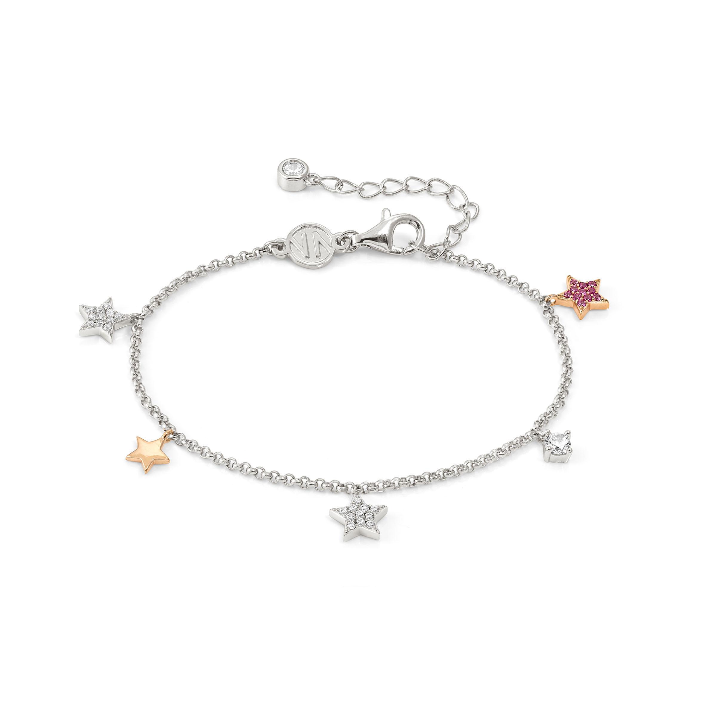 LUCENTISSIMA bracelets in 925 sterling silver and cz (PENDANTS) (033_Rose Gold Star)