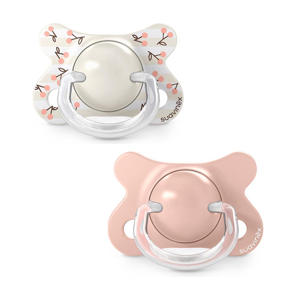 Пустышка Suavinex Birdies розовая -2-2м+ 2шт
