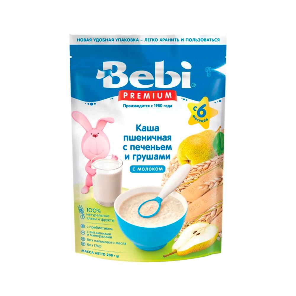 Каша BEBI молочная пшеничная печенье с грушей 6м+ 200 гр