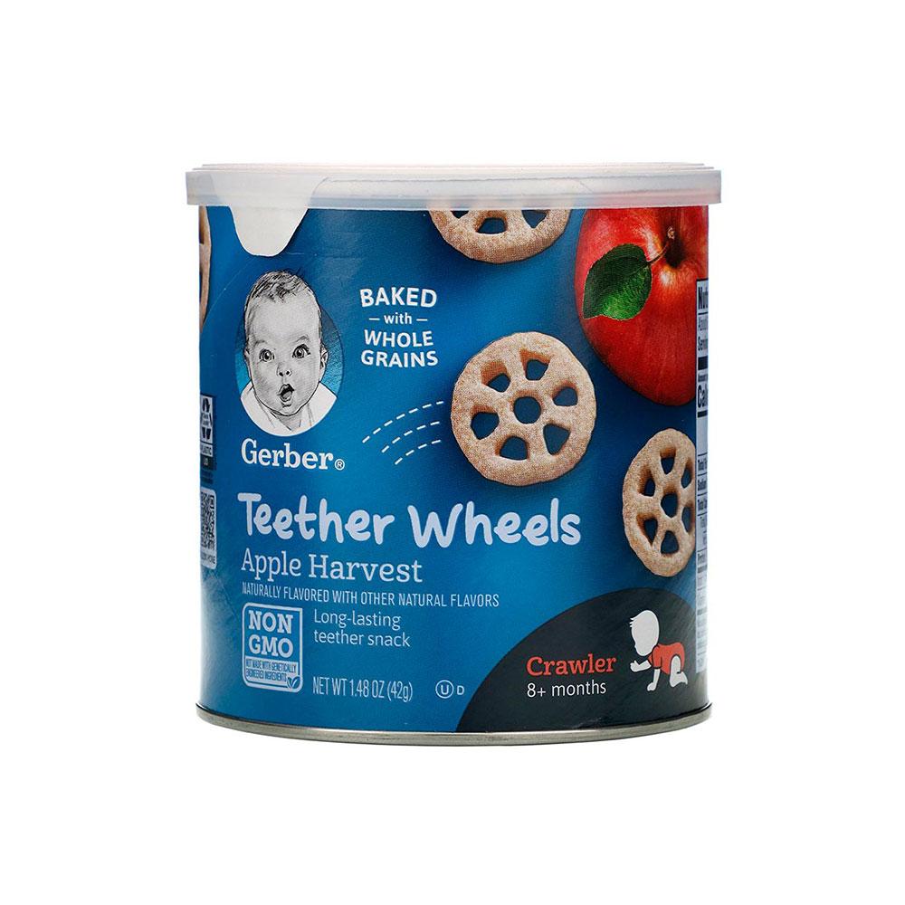 Колесики-прорезыватели Gerber яблоко 8м+ 42 гр