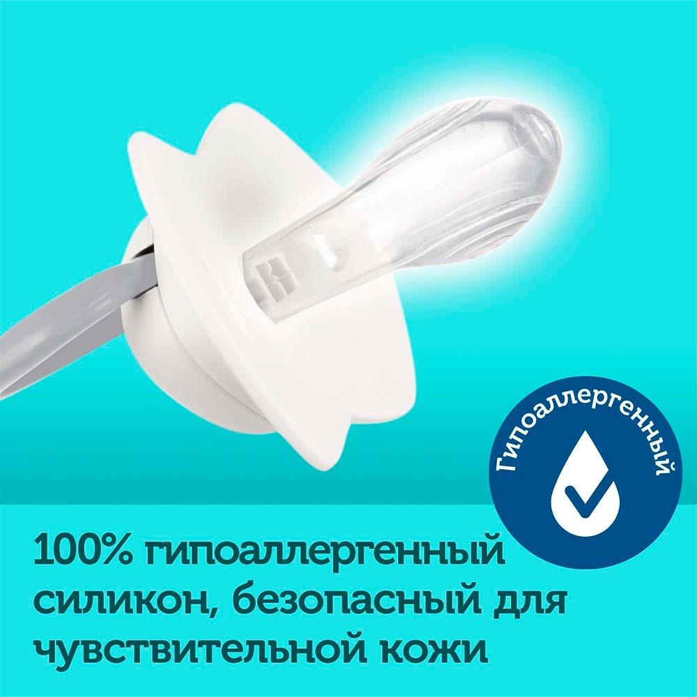 Пустышка Canpol Bonjour Paris силиконовая симметричная голубой 6-18м 2 шт