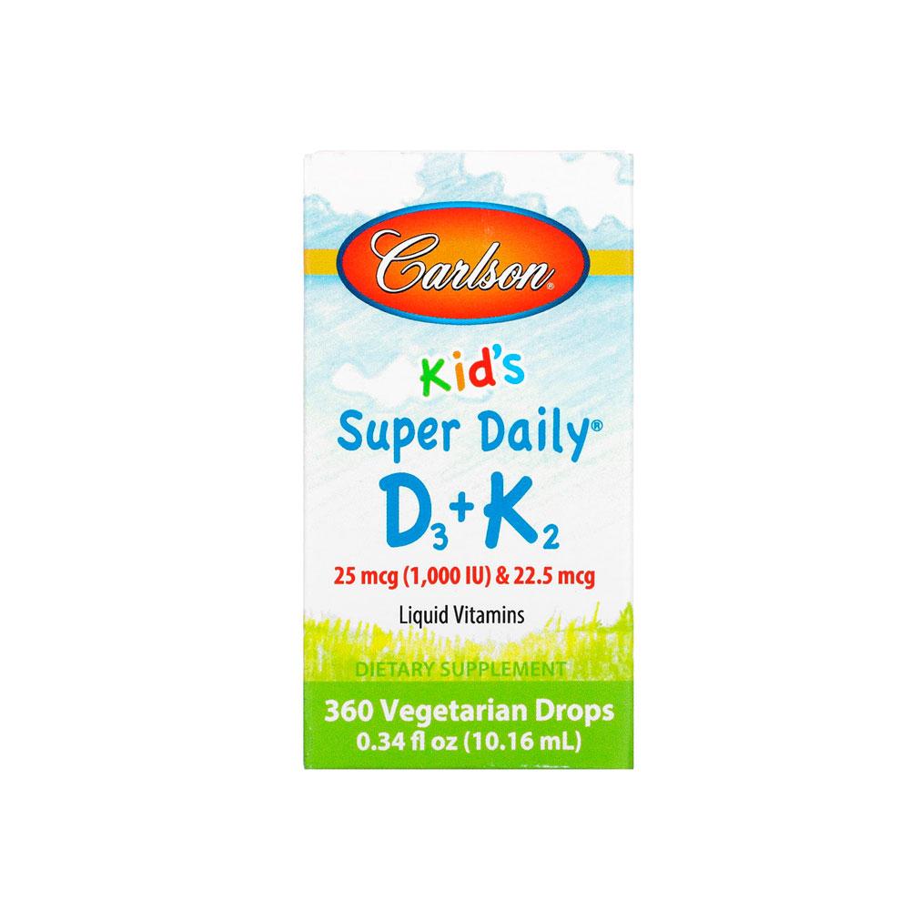 Капли Super Daily D3 и K2 для детей 360 капель