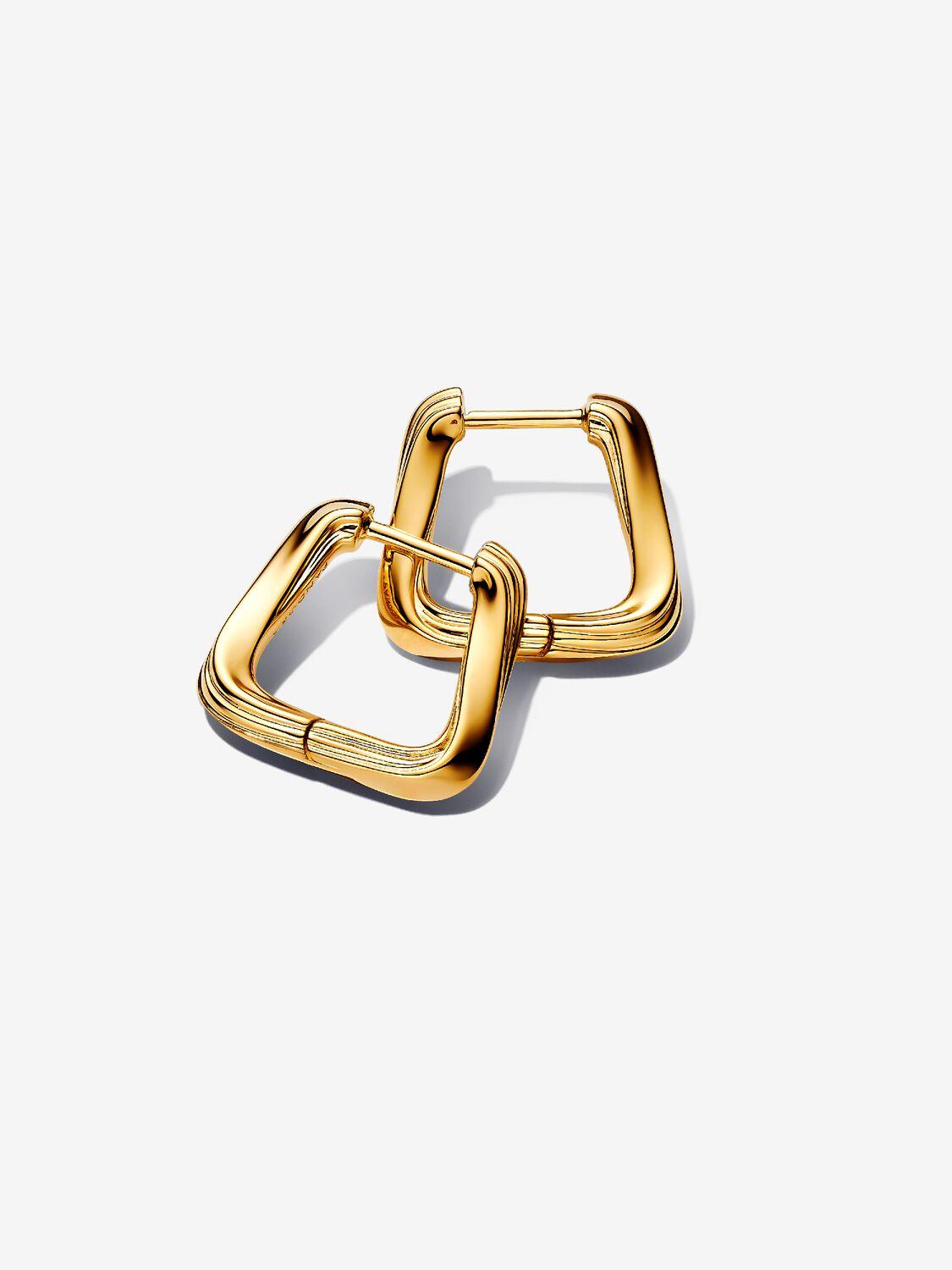 Twisted 14k gold-plated hoop earrings