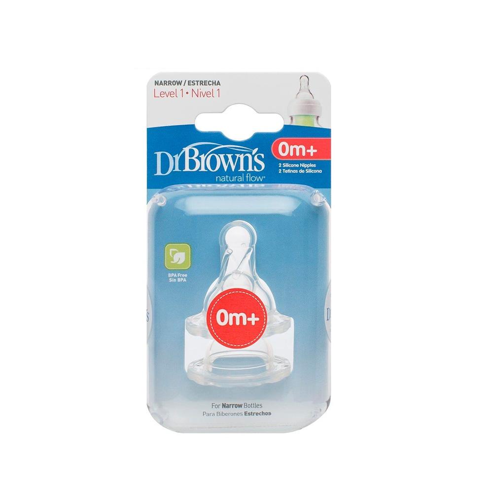 Соска Dr.Browns Natural Flow 1 уровень 0м+ 2 шт