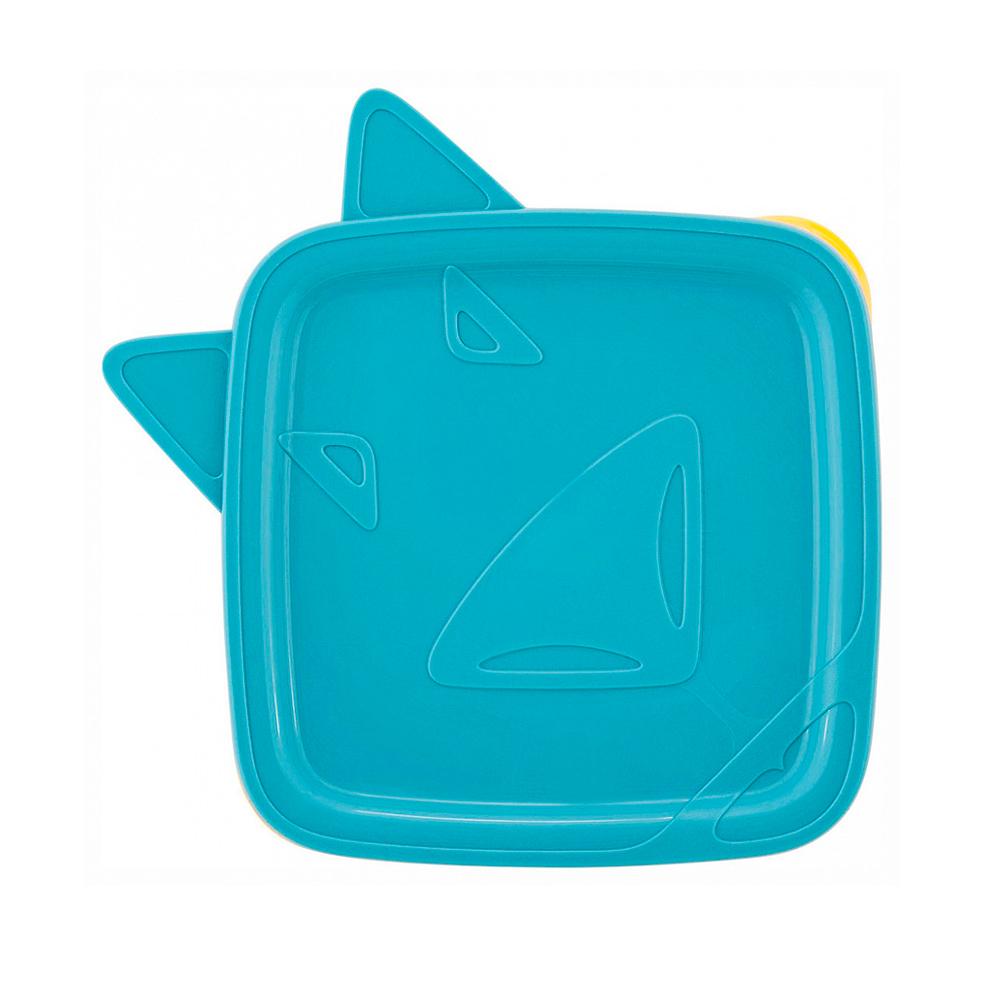 Детская тарелка Lalababy Play with Me Wolfie с мягкой крышкой синий колокольчик Детская тарелка Lalababy Play with Me Wolfie с мягкой крышкой синий колокольчик