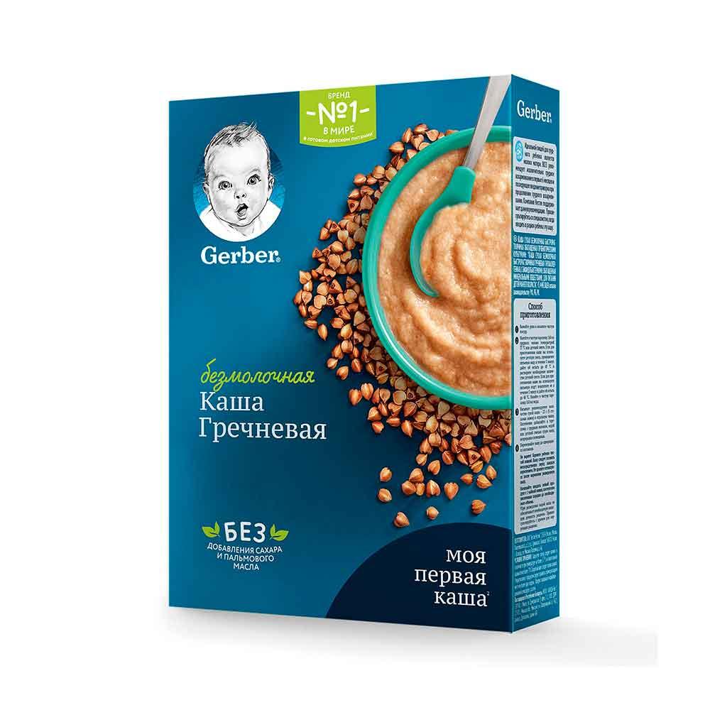 Каша Gerber безмолочная гречневая 4м+ 180 гр