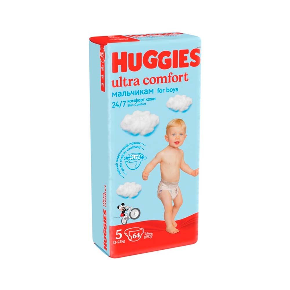 Подгузники Huggies Ultra Comfort для мальчиков размер 5 12-22 кг 64 шт