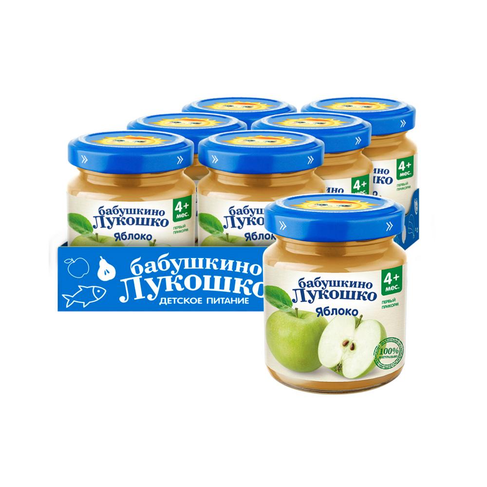 Пюре Бабушкино лукошко из яблок 4м+ 100 гр Пюре Бабушкино лукошко из яблок 4м+ 100 гр