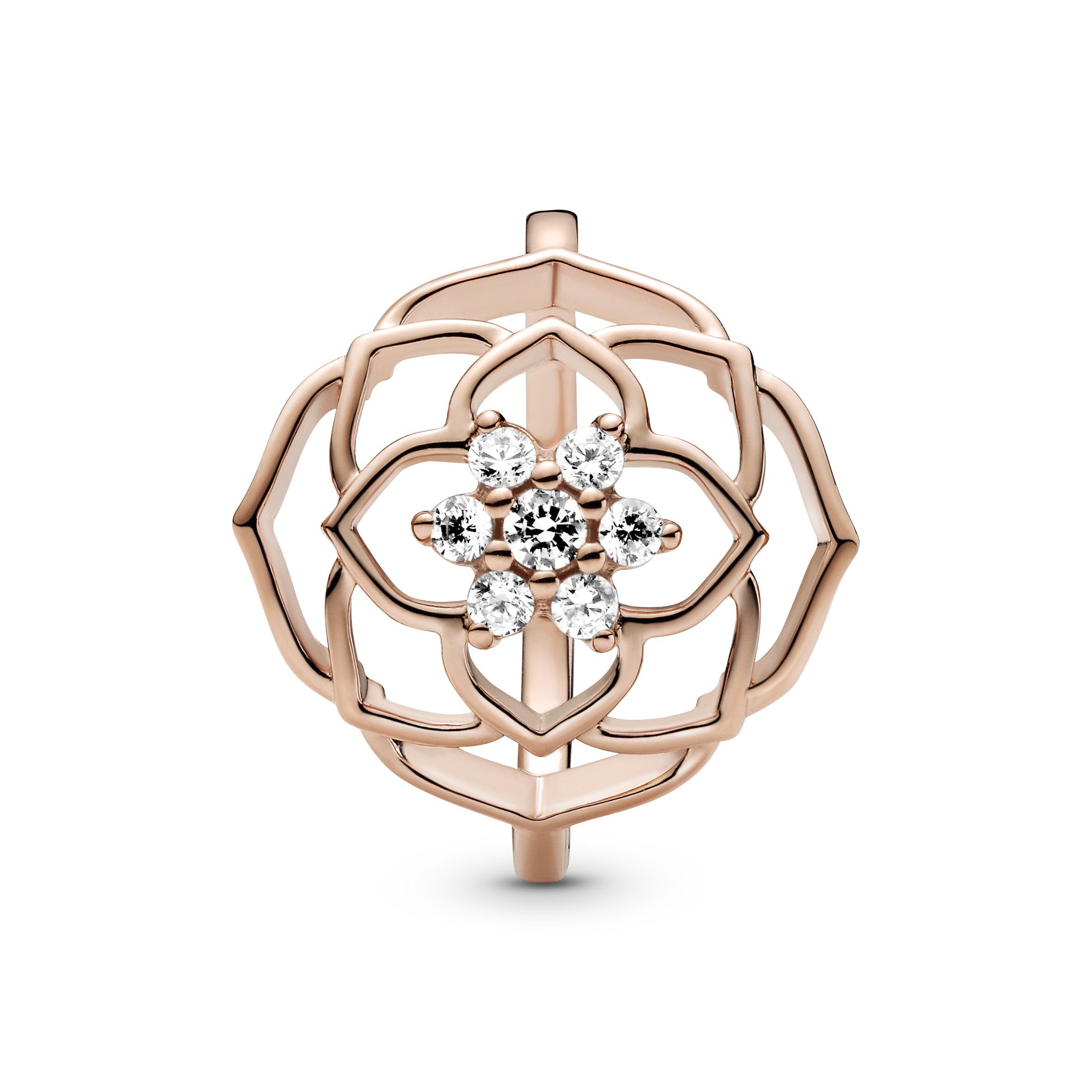 Кольцо PANDORA Rose с цветком розы и прозрачным кубическим цирконием Кольцо PANDORA Rose с цветком розы и прозрачным кубическим цирконием