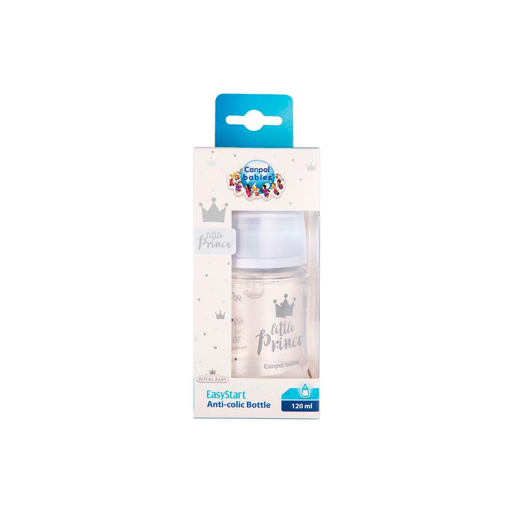 Бутылочка Canpol EasyStart Royal Baby голубая 120 мл