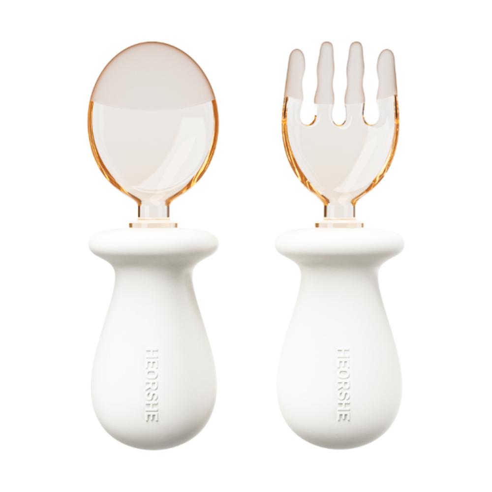 Набор приборов для кормления HEORSHE ложка вилка белый Набор приборов для кормления HEORSHE ложка вилка белый