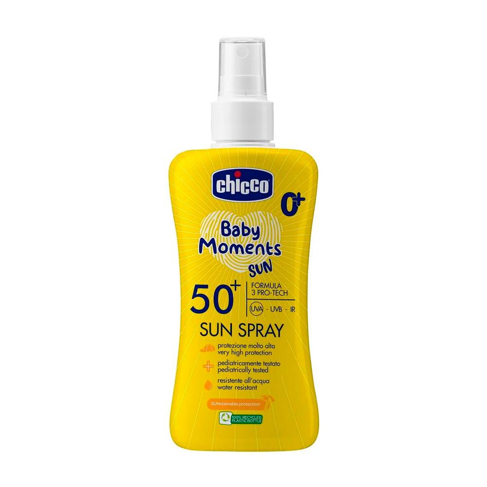 Солнцезащитное молочко-спрей Chicco Baby Moments SUN SPF50 150 мл