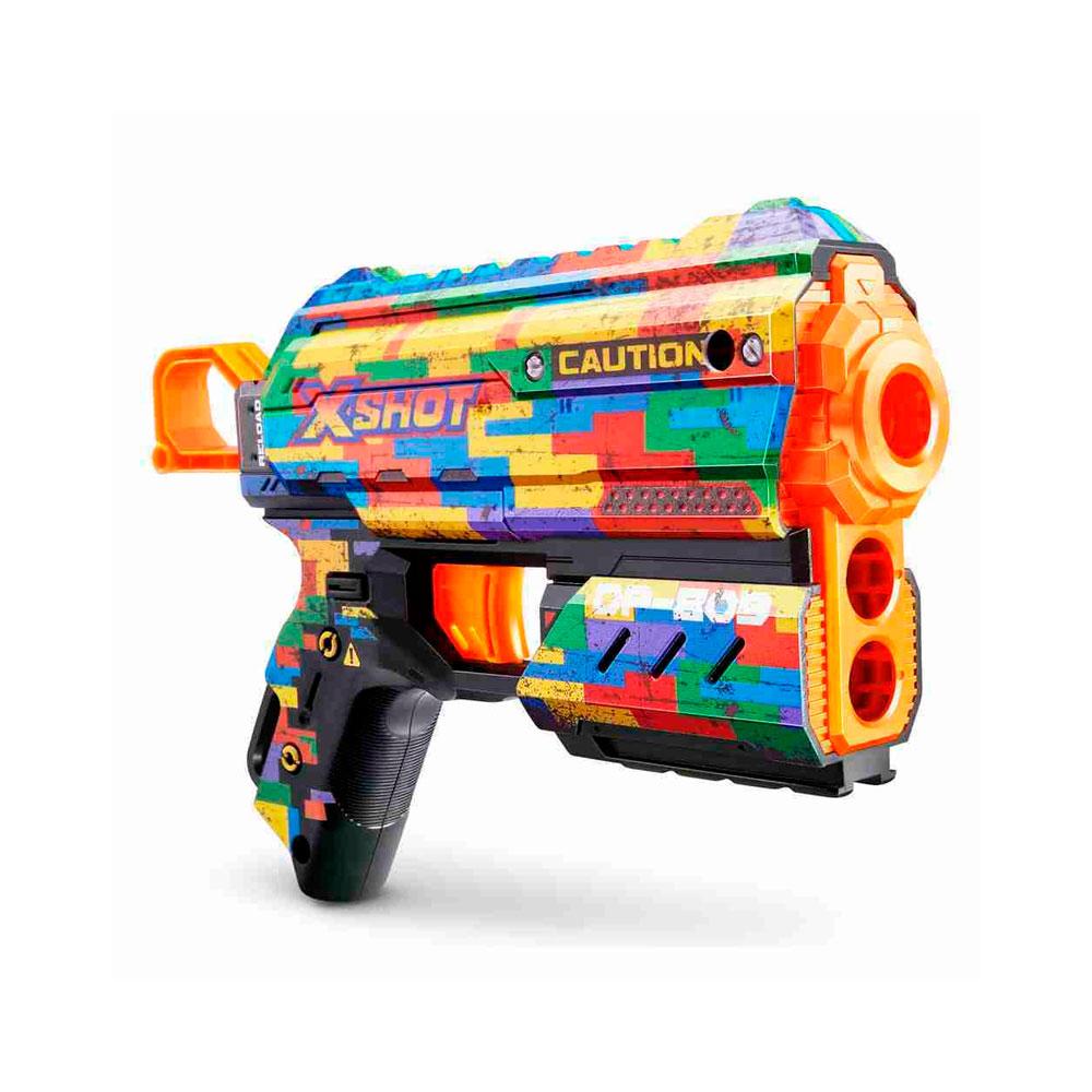 Быстрострельный бластер Zuru X-SHOT Skins Flux Striper 8 патронов