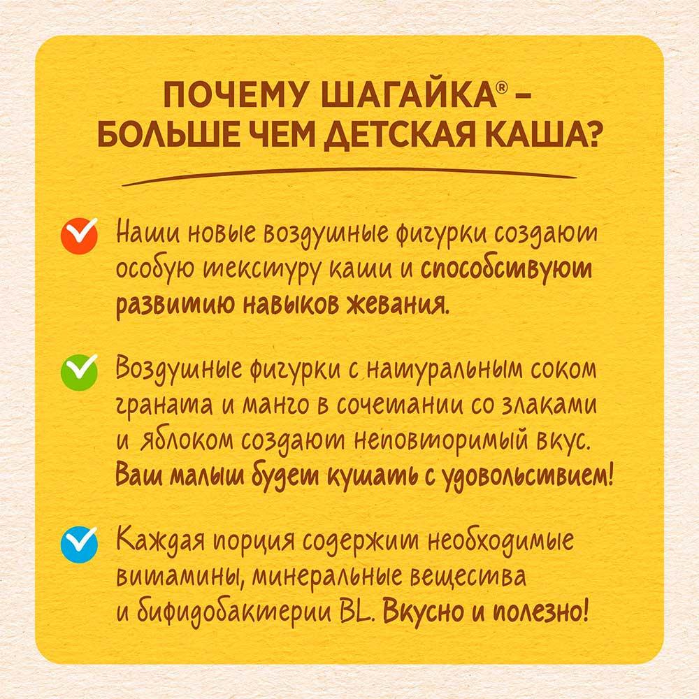 Каша Nestle Шагайка молочная мультизлаковая яблоко манго гранат 12м+ 190 гр