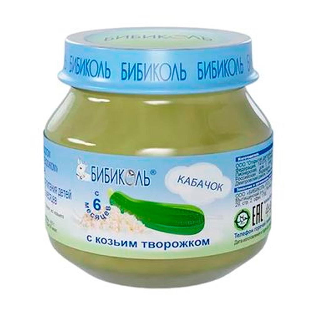 Пюре Бибиколь кабачок с козьим творожком 6м+