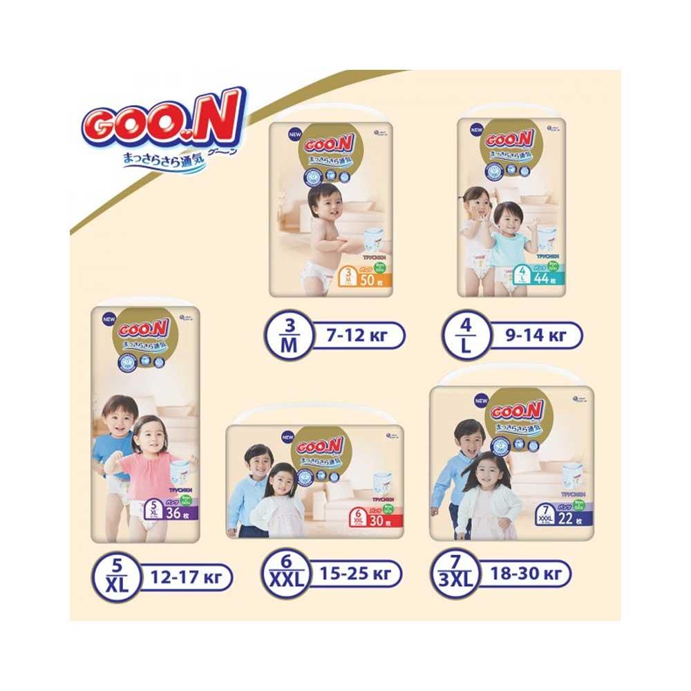 Трусики-подгузники GOO.N Premium Soft размер XL 12-17 кг 36 шт