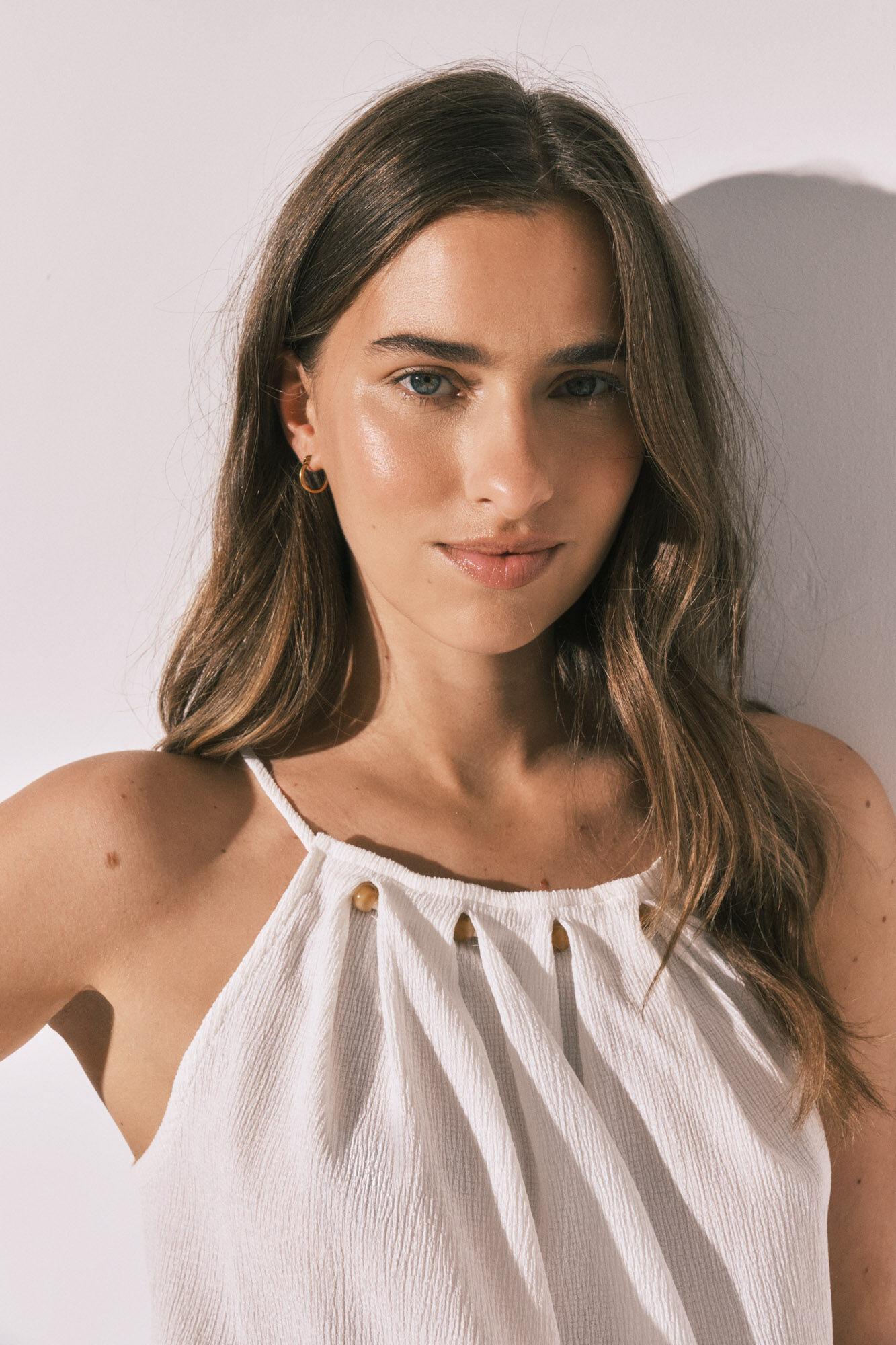 MMS BEADS TOP ECRU