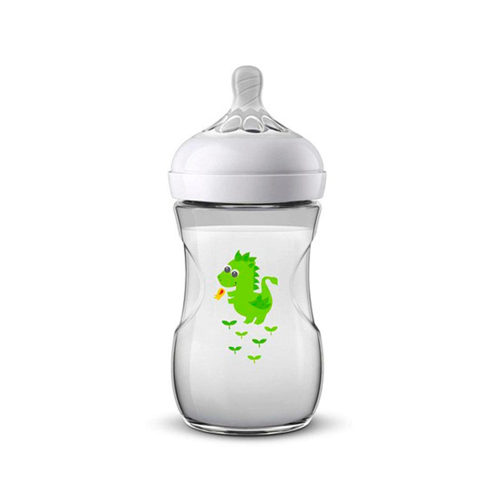 Бутылочка Philips Avent Natural с принтом дракончик 1м+ 260 мл 1 шт
