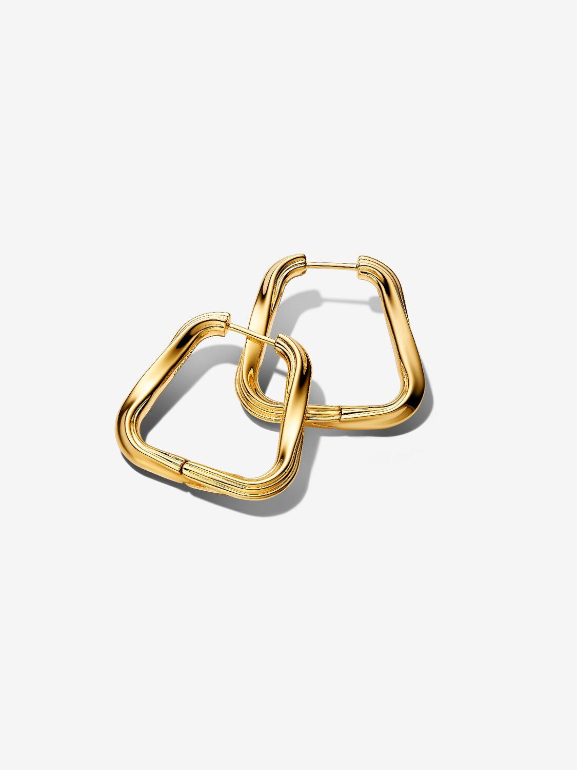 Twisted 14k gold-plated hoop earrings