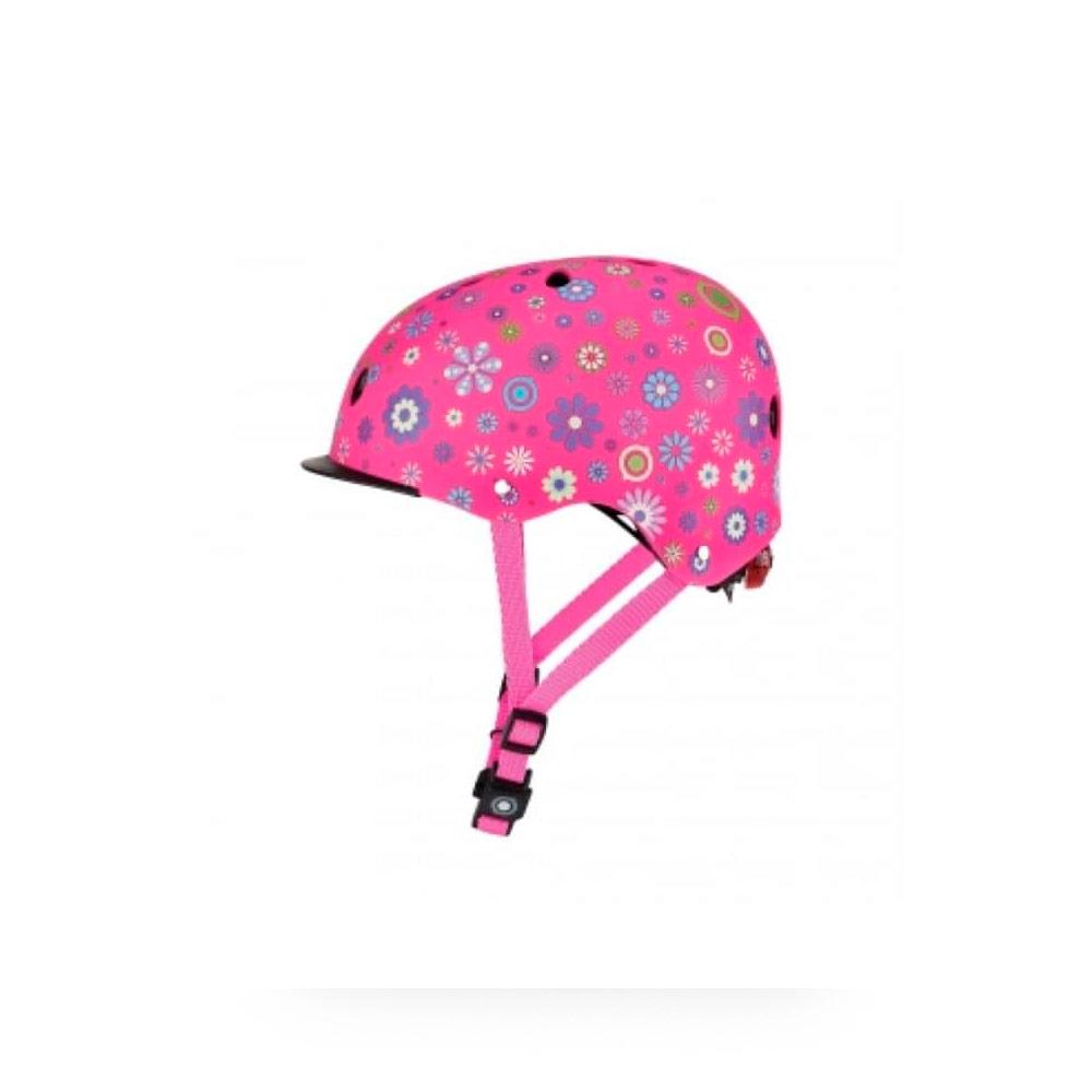 Шлем Globber Helmet Elite Lights Deep Pink Flowers 48-53 см