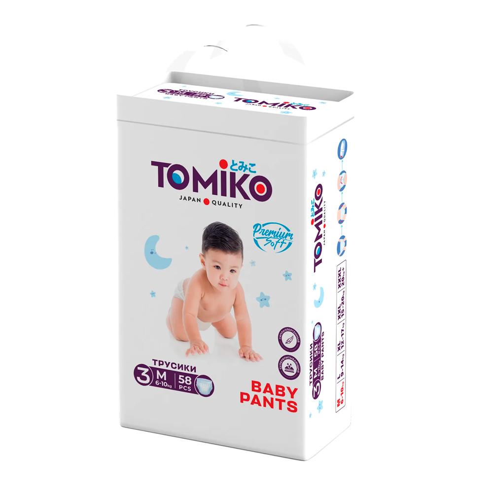 Подгузники-трусики tomiko m (6-10 кг) 58 шт