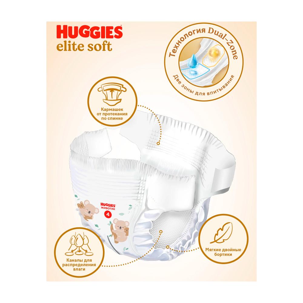 Подгузники Huggies Elite Soft размер 4 8-14 кг 33 шт Подгузники Huggies Elite Soft размер 4 8-14 кг 33 шт