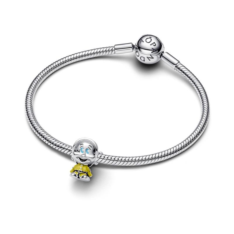 Disney Dopey sterling silver charm with purple, black, white, blue and olive green enamel