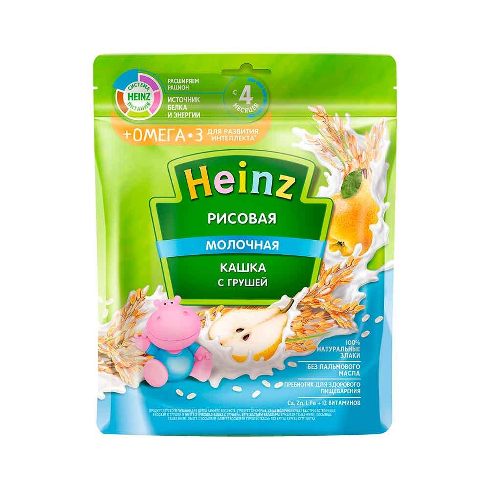 Каша Heinz молочная рисовая с грушей 4м+ 200 гр