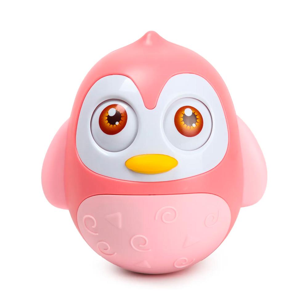 Игрушка-неваляшка Пингвин Huanger Roly Poly розовый