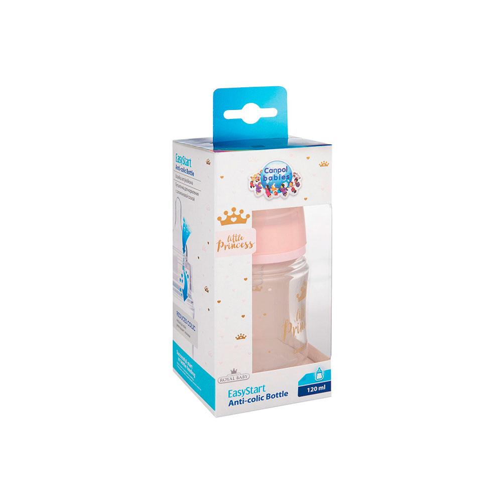 Бутылочка Canpol EasyStart Royal Baby розовая 120 мл