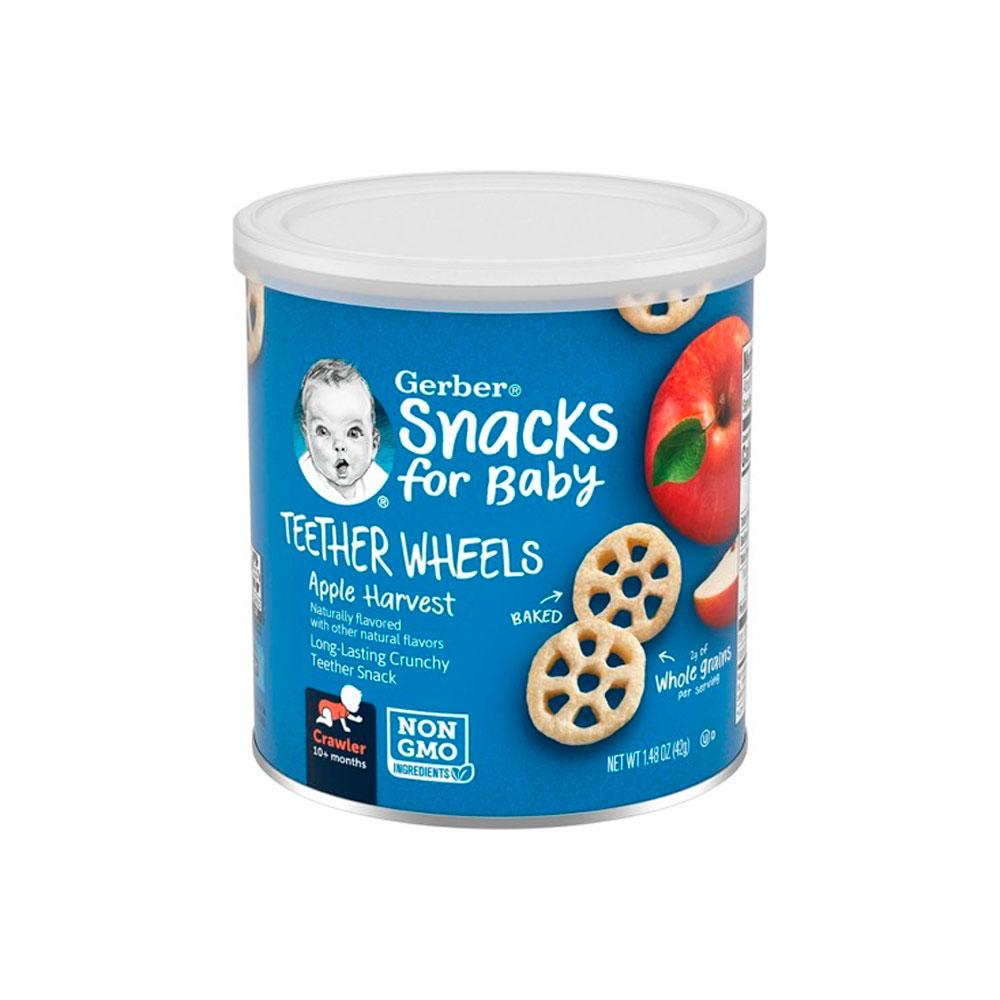 Колесики-прорезыватели Gerber яблоко 8м+ 42 гр