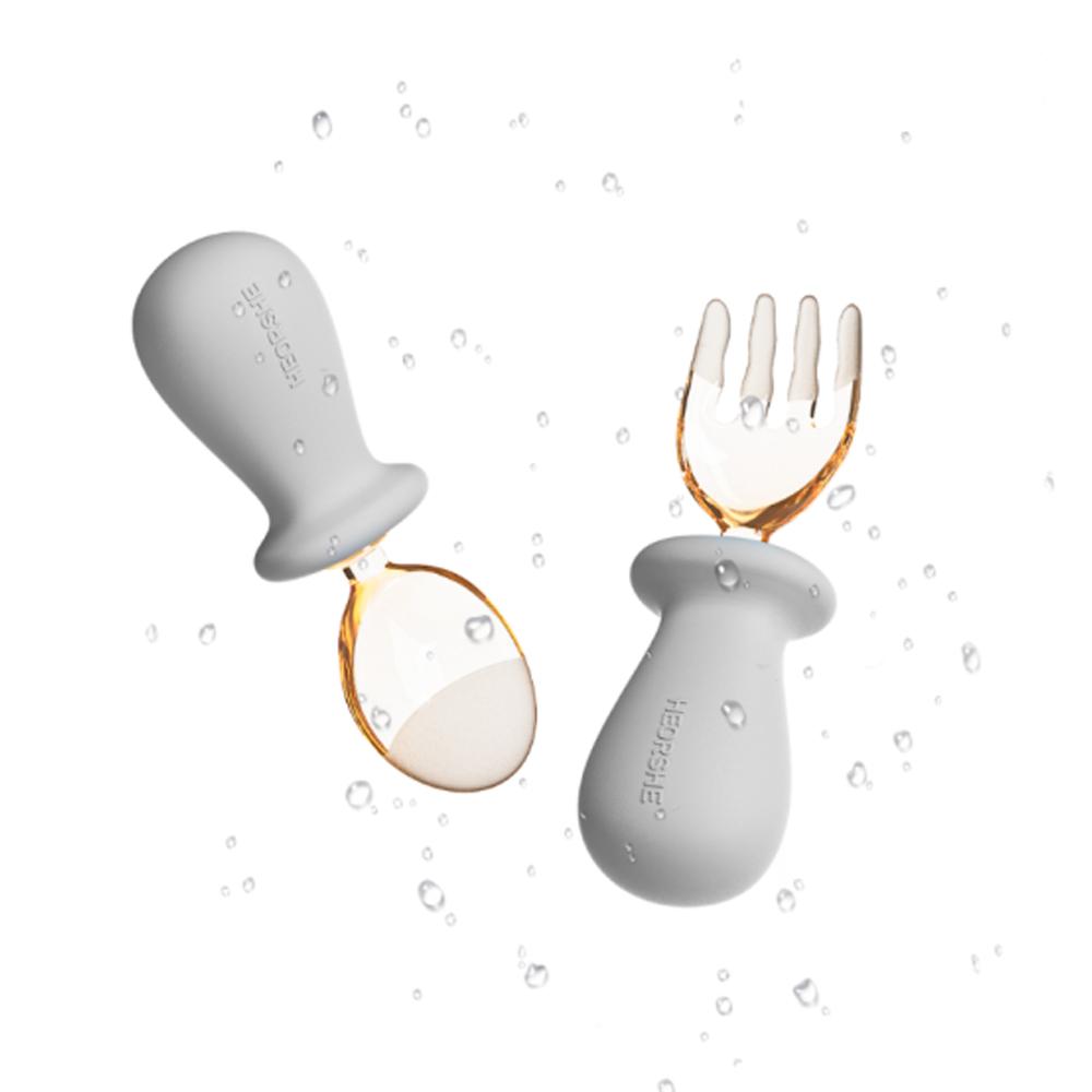 Набор приборов для кормления HEORSHE ложка вилка серый Набор приборов для кормления HEORSHE ложка вилка серый