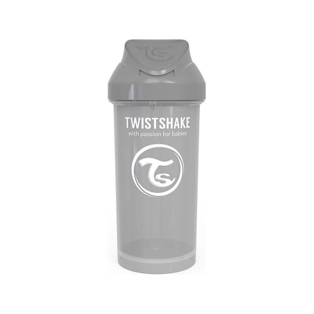 Поильник с трубочкой Twistshake серый 6м+ 360мл