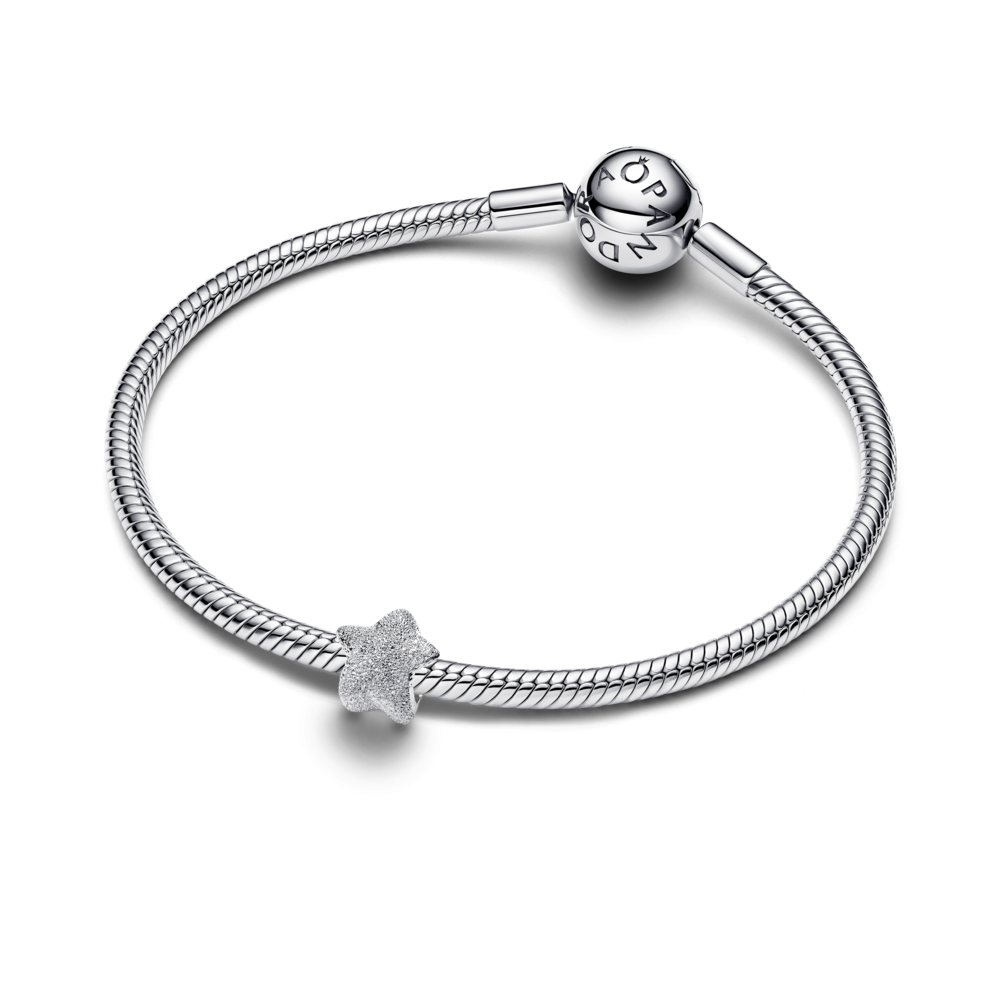 Textured star sterling silver mini charm Textured star sterling silver mini charm